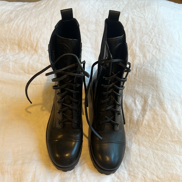TORY BURCH Black Combat Boots - Picture 2 of 5